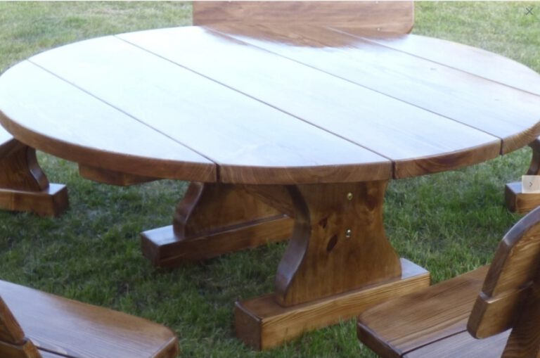 Terrassenmöbel Runder Tisch | naturstammhaus.online