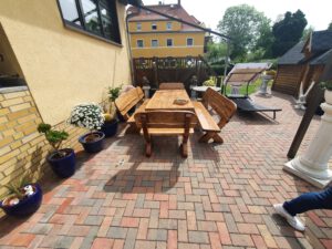 Gartenmöbel Set Holz Rustikal aus Polen -1