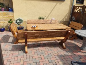 Gartenmöbel Set Holz Rustikal aus Polen -5